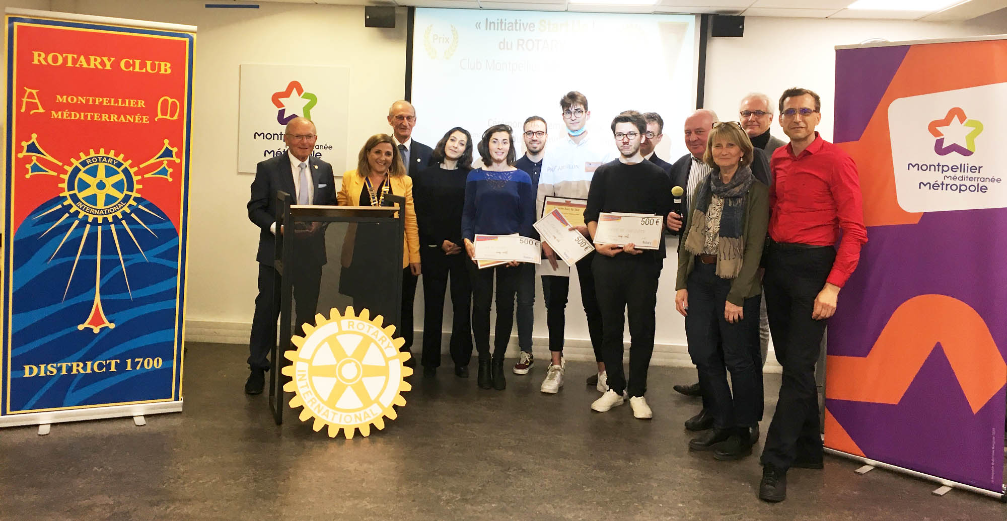 Laureats prix Initiative Start Up 2022 - Rotary Club Montpellier