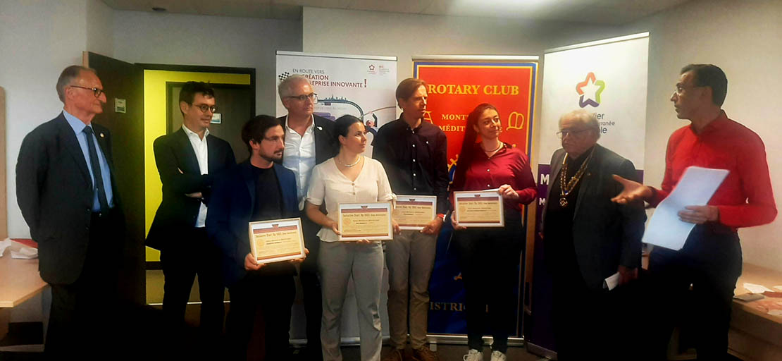 Laureats prix Initiative Start Up 2023 - Rotary Club Montpellier